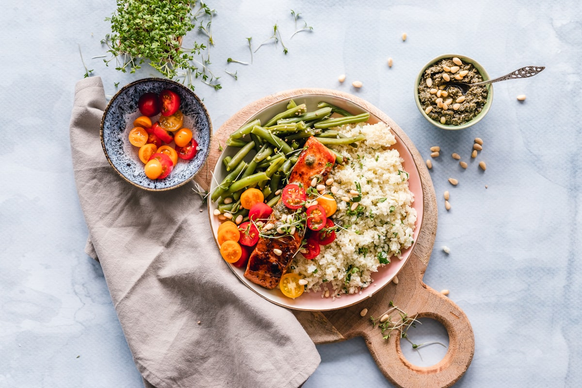 Grüner Salat mit Gemüse